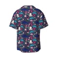 thumbnail image 6 of Lsque Underwater Animals print Men's Cuban Collar Short Sleeve Shirt Summer Beachwear Casual Button Down Fashionable Vacation Leisure Shirt-XX-Large, 6 of 7