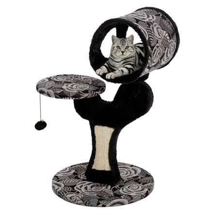 MidWest 31" Homes for Pets Cat Tree | Salvador Cat Tree, Black/White - Image 3