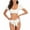 White, variant on Babysbule Swimsuits for Women Women's Swimwear Two Piece Bikini Set Puff Sleeves High Waist Swimsuit Swimsuit Bandeau Bikini Padded