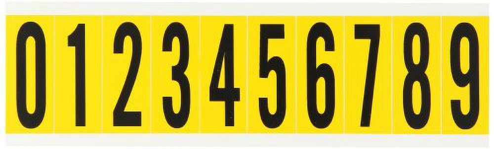 Brady Numbers And Letters Kit,0 Thru 9,PK25 1534-# KIT