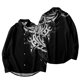 thumbnail image 3 of Camisas Para Hombre Manga Larga Negra Camisa de manga larga holgada de los hombres de la impresión digital 3d de la tendencia de la moda (Grey, 4XL), 3 of 4