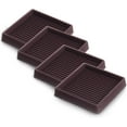 thumbnail image 1 of ORUYROP 3X3 Coupelles de Roulettes Carrées en Caoutchouc avec Poignée Antidérapante (Ensemble de 4) Marron, 1 of 7
