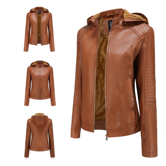 Winter Warm Women Short Coat Leather Jacket Zipper Tops Overcoat Outwear Womens Tall Jacket Womens Fall Womens Jacket Lamp Jacket Womens Lightweight Jacket for Work No Kvetching Falls Jacket Womens
