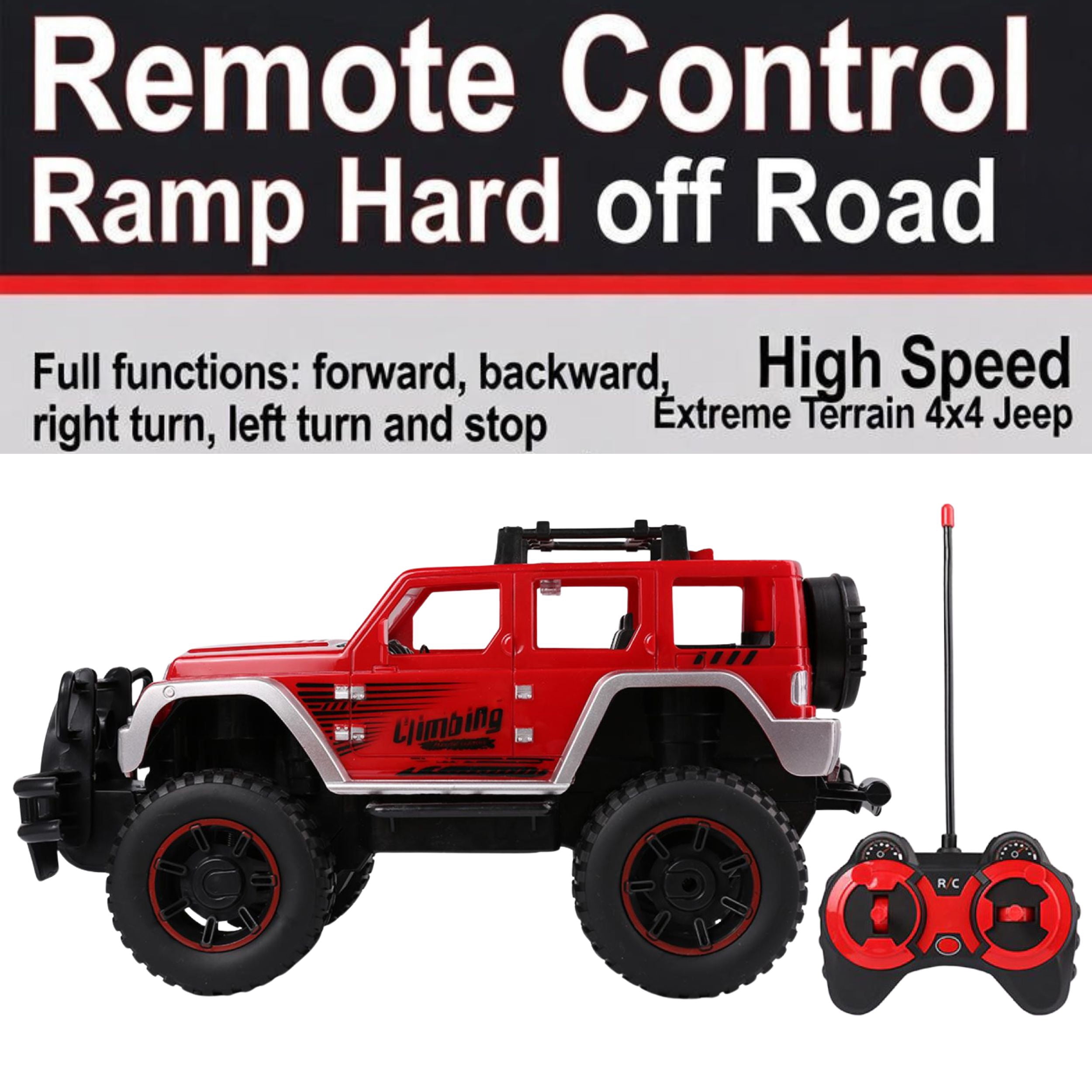 1:12 Scale RC Big Wheel Beast Monster Truck Remote Control Pickup Truck Crawler with Headlights for Boys