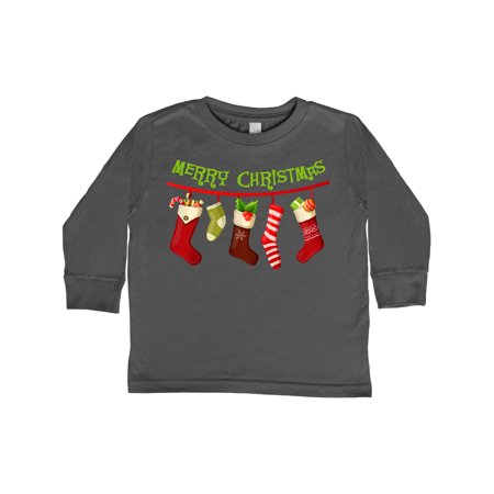 

Inktastic Christmas Stockings Gift Toddler Boy or Toddler Girl Long Sleeve T-Shirt