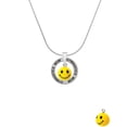 thumbnail image 2 of Delight Jewelry Resin Small 3-D Happy Face Gymnastics Mom Ring Charm Necklace, 18", 2 of 4