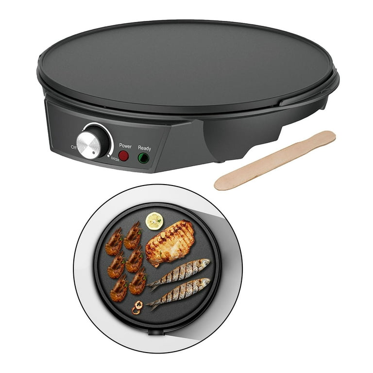 MegaChef Round Stainless Steel Crepe and Pancake Maker Breakfast Griddle,  12, 1 - Pay Less Super Markets