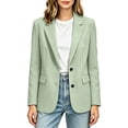 thumbnail image 7 of Perfectbot Women's Notch Collared Blazer 2 Button Long Sleeve Suit Jacket Office Business Outfits, 7 of 7