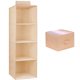 thumbnail image 2 of Organizador de armario colgante con 4 estantes y 1 ropa interior/calcetines, cajón divisor que ahorra espacio, bolsa de almacenamiento de tela plegable JAMW Sencillez, 2 of 5