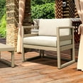 thumbnail image 6 of Luxury Commercial Living 30" Taupe Brown Patio Club Chair with Sunbrella Natural Beige Cushion, 6 of 9