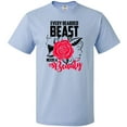 thumbnail image 3 of Inktastic Every Bearded Beast Needs a Beauty with Red Rose T-Shirt, 3 of 5