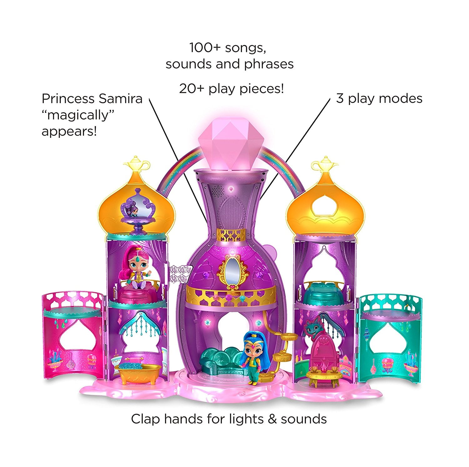 Shimmer & Shine Magical Light-Up Genie Palace Toy House Tea Set Lights & Sounds 