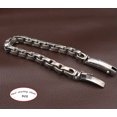thumbnail image 4 of K-KED Solid Real S925 Sterling Silver Chain Men 6.5mm Box Link Bracelet 7.5inchL, 4 of 6