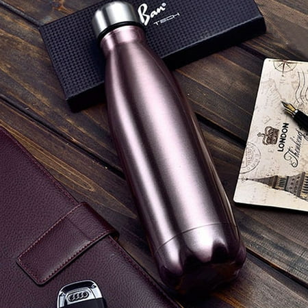 Best 500ML 304 Stainless Steel Water Bottle Thermal Swell Hand Painted Cola Shape Vacuum Insulated Water Bottle Color:Green Volume:500mL deal