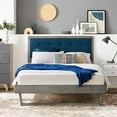 thumbnail image 2 of Modway Willow Queen Wood Platform Bed With Angular Frame in Gray Azure, 2 of 11