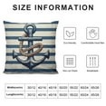 thumbnail image 5 of COMIO  Decorative Pillow Cover,Retro Nautical Anchor Throw Lumbar Waist Pillow Case Cushion Cover Home Office Decorative Oblong, 5 of 5