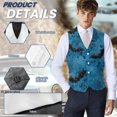 thumbnail image 7 of Psesaysky Button Down Mens Formal Waistcoat with Woven Fabric, Slim Fit V-Neck Sleeveless Vest for Business Casual and Halloween Events, 7 of 7