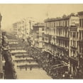 thumbnail image 2 of Marchers In Lincoln'S New York Funeral Procession Proceeding Down Broadway Away From The Viewer Ca. 1865. History (, 2 of 2