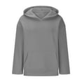 thumbnail image 4 of oversized hoodies for women Casual Long Sleeve Baggy Pullover Sweatshirt Fall Basic Drop Shoulder Outfits Kangaroo Pocket Gray L, 4 of 5