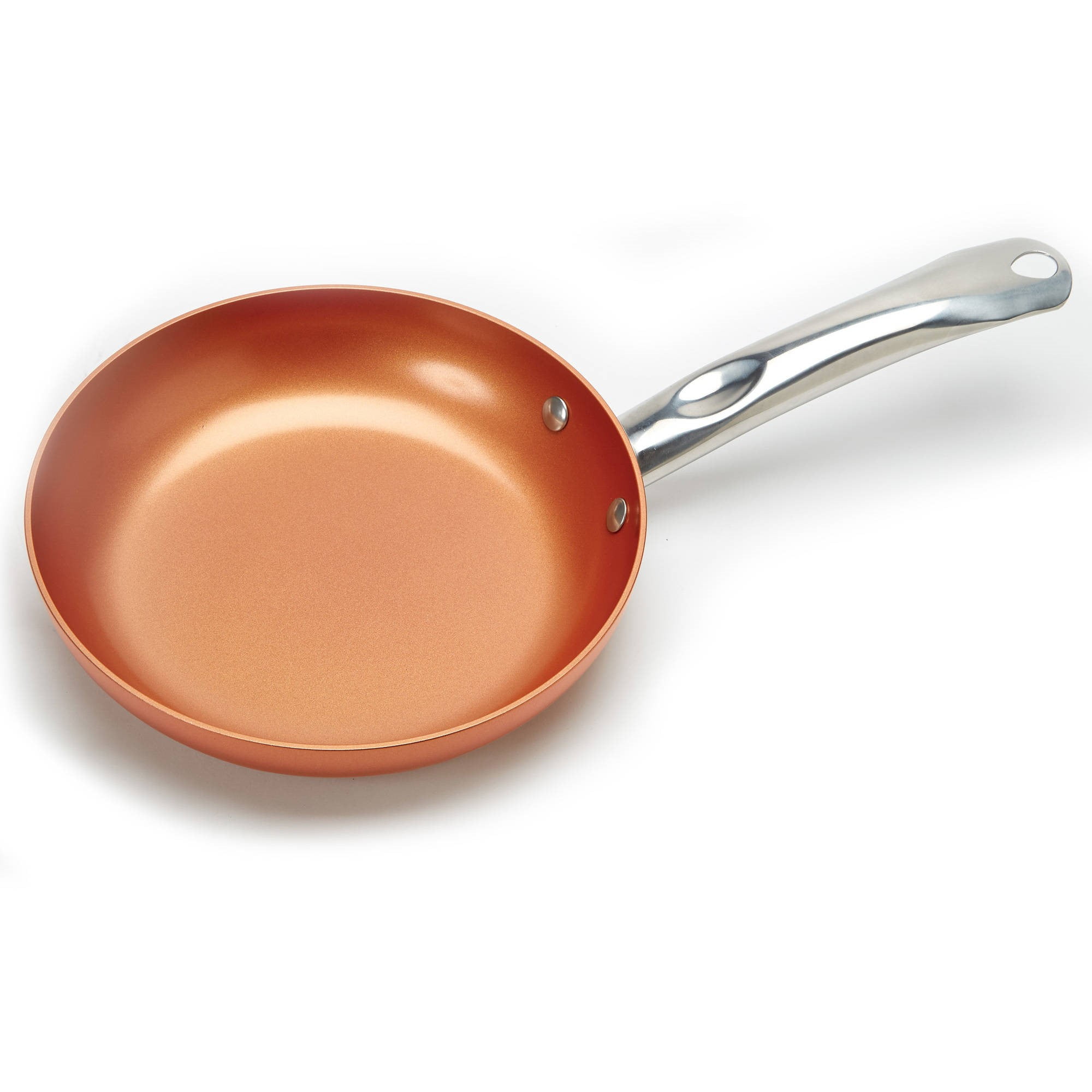 2 Pans Red Copper Frying Pan 8 Inch Ceramic Nonstick as Seen on TV 8" Eggs for sale online 