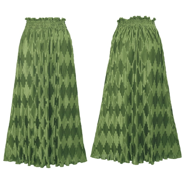 Green pleated shop skirt walmart