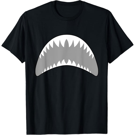Shark mouth jaw lazy easy retro for halloween party gifts men woman unisex t-shirt