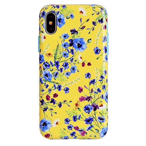 Velvet Caviar Comaptible With Iphone Xs Max Case Floral Cute Protective Phone Cases For Girls Women Yellow Blue Wildflowers Walmart Com