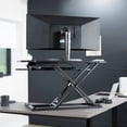 thumbnail image 4 of VIVO Black Height Adjustable Corner Desktop Monitor Riser 38" Sit Stand Tabletop, 4 of 9
