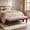 Dusty Pink, variant on Christopher Knight Home Vintage Boucle Fabric Bench, Wave Trim Ottoman with Solid Wood Legs, Olive Green