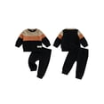 thumbnail image 2 of WIFORNT Baby Boy 2Pcs Fall Outfits Long Sleeve Contrast Color Sweater + Pants Set Warm Clothes, 2 of 9