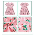 thumbnail image 7 of Odeerbi Toddler Girls Floral Dress 2-7 Years Childrens Clothes Wind Cotton Dress Printed Floral Strawberry Princess Skirt Pink, 7 of 7