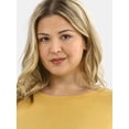 thumbnail image 4 of Terra & Sky Women's Plus Short Sleeve Boxy Tee, Sizes 0X-5X, 4 of 5