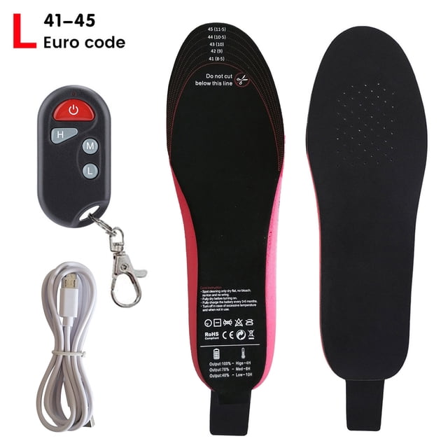 Plantilla térmica recargable con interruptor de Control remoto, plantillas térmicas inalámbricas para pesca, senderismo, Camping, Unisex Wmkox8yii hjk473