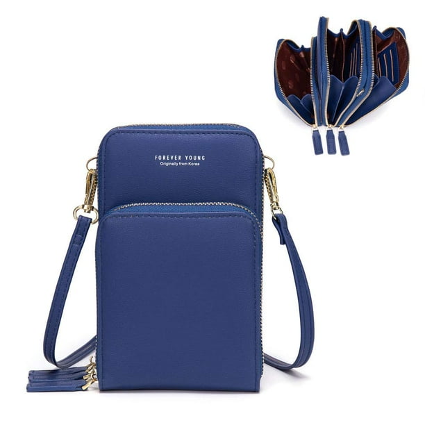 myfriday Bolso pequeño para teléfono celular para mujer, mini bolso de hombro con ranuras para tarjetas de crédito