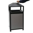 thumbnail image 6 of 38-Gallon Outdoor Trash Can with Build-in Ashtray Industrial Waste Trash Can Waste Container Stainless Steel Industrial Durable Trash Can, 6 of 17