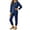 Navy, variant on LEKWK Teen Boys Girls Pajamas Long Sleeve Tops and Elastic Waist Pants Kids Loungewear 2 Piece Outfits Fall Winter Comfy Casual Homewear 4-16Y