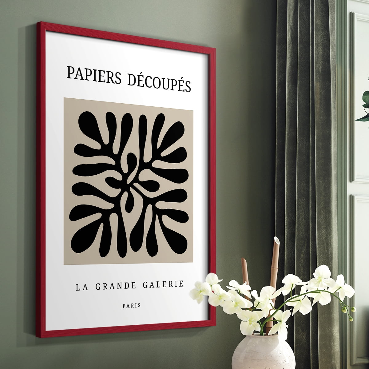 Matisse CCCXCIII in Red Solid Wood 11 x 14 Framed Print