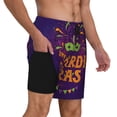 thumbnail image 2 of Balery Mardi Gras2 Bañador para hombre, shorts de playa de secado rápido con entrepierna y forro de compresión-XX-Large, 2 of 6