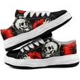 thumbnail image 5 of Coolcustomize Men's Fashion Canvas Sneaker Low Top Flat Casual Shoes Women's Vibrant Skull Lightweight Comfort Walking Shoes, 5 of 6