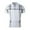 White, variant on WREESH Men's Casual Button Turn Down Collar Top with Short Sleeve Striped Sports Shirt Men's Striped Printed Pullover Top Black