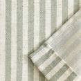 thumbnail image 5 of Vangao Kitchen Valance Linen Stripe Short Curtain 1 Panel Farmhouse Country Pinstripe Light Filtering Rod Pocket Window Treatment 18 inch Green on Beige, 5 of 7