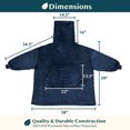 thumbnail image 4 of PAVILIA Wearable Blanket Hoodie for Women Men, Oversized Hoodie Sweatshirt Blanket, Hooded Sweater Blanket Neck Warmer, Fleece Soft Hug Sleep Pod Adult, Cozy Warm Plush Gift Ideas Mom Wife, Navy Blue, 4 of 7