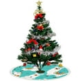 thumbnail image 4 of GZHJMY Christmas Tree Skirt Xmas Tree Skirts 48" Cartoon Llamas Christmas Tree Mat for Christmas Holiday Party Ornaments, 4 of 5
