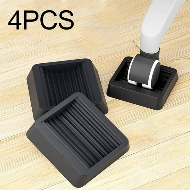 18 Protectores De Goma Antideslizantes Para Patas De Silla, Protectores Cuadrados Para Patas De Mesa, Silla Y Sofá, 22 X 22 X 9 Mm, Negros | Leroy Merlin