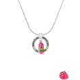 thumbnail image 2 of Delight Jewelry Resin Hot Pink Love Snail Miracles Ring Charm Necklace, 18", 2 of 4