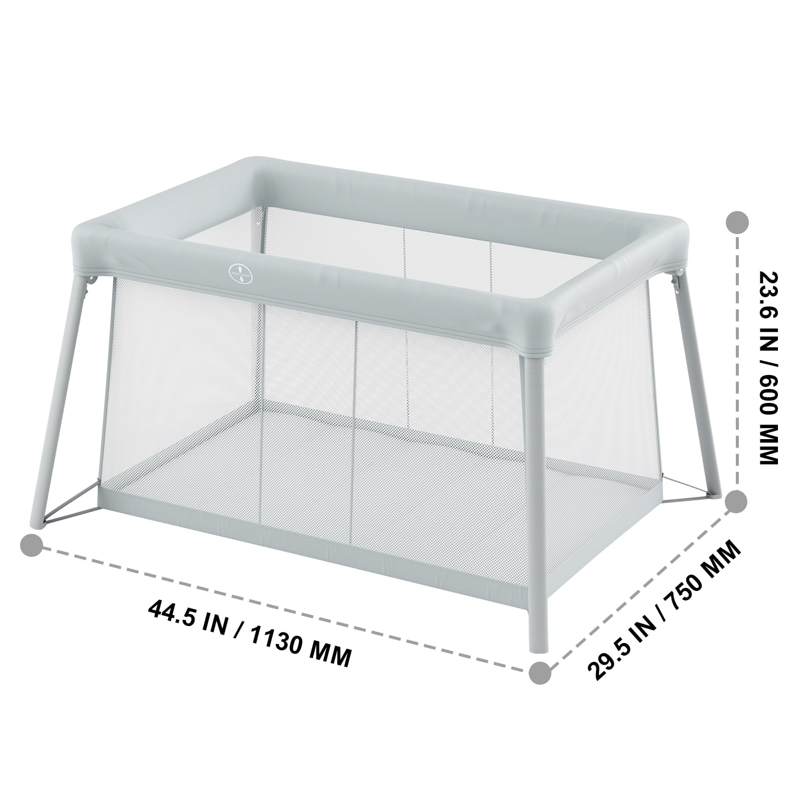 KFFKFF Portable Infant Playpen & Sleeping Cot, Includes Comfy Mattress, Breathable Mesh Sides, and Carry Bag, Foldable Design for Easy Travel, Suitable for Newborns to 3-Year-Olds, Ideal for Home