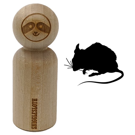 Mouse Solid Rubber Stamp for Scrapbooking Crafting Stamping - Small 3/4 Inch