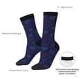 thumbnail image 4 of Bingfone Compression Socks for Women and Men Long Socks for Running Athletic Cycling Nurse- Blue Firework, 4 of 6