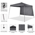 thumbnail image 2 of Ainfox 8 x 8 ft Pop up Canopy Tent with One Sidewall,Instant Slant Outdoor Gazebo for Beach, Sun Shade,Outdoor Activies,Gray, 2 of 7