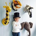 thumbnail image 2 of Felt Animal Head Toys Swan Giraffe Elephant Flamingo Head Wall Mount Bedroom Decor Felt Artwork Wall Dolls Photo Props heqiyong LED, 2 of 2